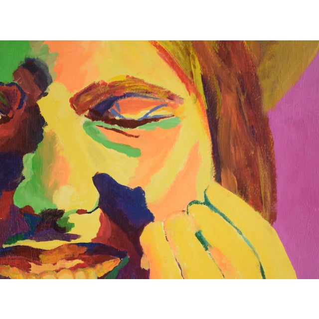 "Laughing Woman" Contemporary Fauvist Portrait Acrylic Painting by Chelsea Frost For Sale - Image 4 of 9