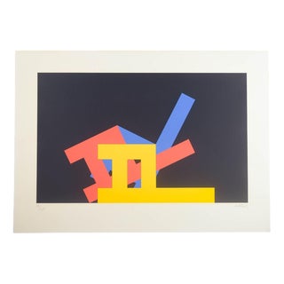 Per Arnoldi, Abstract Composition with Overlapping Shapes, 1980s, Serigraph For Sale