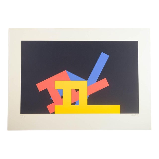 Per Arnoldi, Abstract Composition with Overlapping Shapes, 1980s, Serigraph For Sale