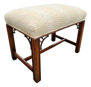 Vintage Hickory Chair Chippendale Style Stool