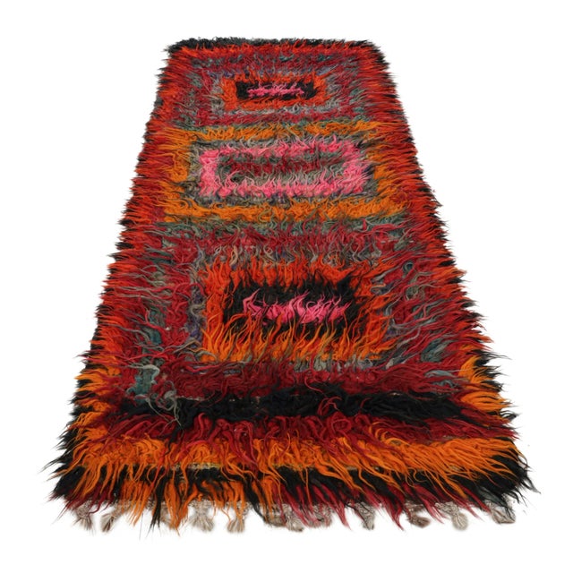 1950s Vintage Tulu Runner Rug With Colorful Geometric Patterns, From Rug & Kilim For Sale - Image 5 of 7
