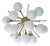 21st Century Mezzo Satin Brass Matte White Murano Flush Mount by Fabio LTD For Sale