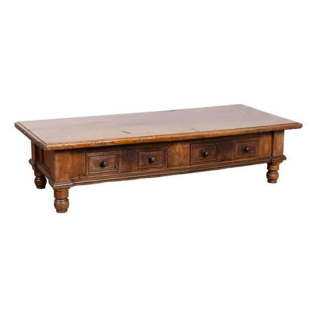 19th Century French Oak Two Drawer Coffee Table For Sale