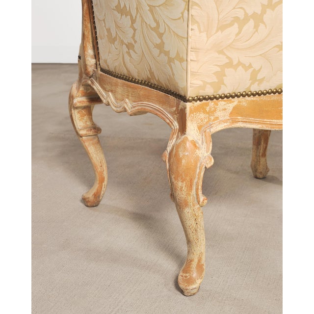 Pair of Country French Provincial Wingback Bergère Armchairs For Sale - Image 16 of 18