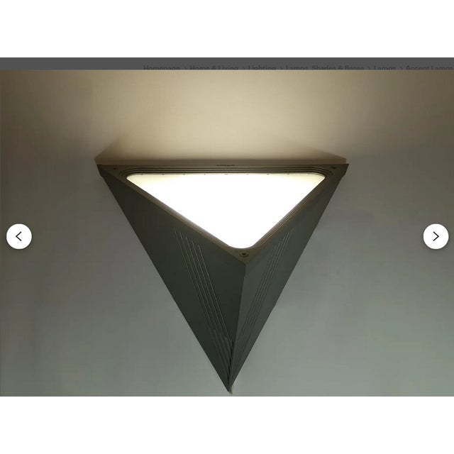 Mid-Century Modern Postmodern Pyramid Wall Sconce from Disano, 1980s For Sale - Image 3 of 12
