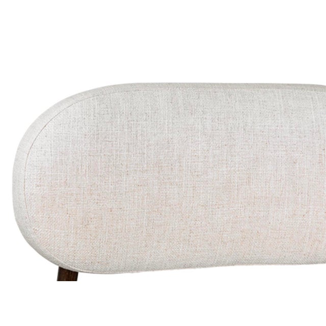 Modern Wood Frame Linen Accent Chair For Sale In Los Angeles - Image 6 of 9