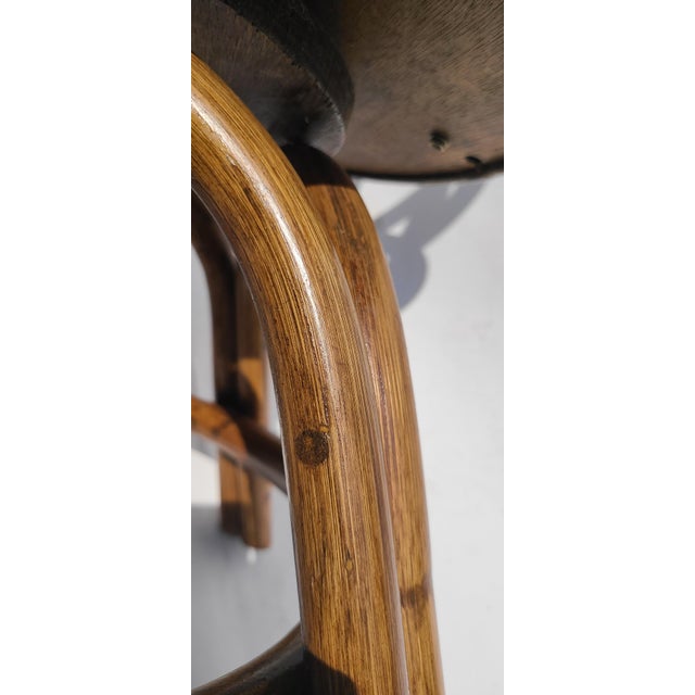 Late 20th Century Restored Bentwood Bamboo Cane Swivel Dining Chairs Attributed to Brown Jordan | Set of 4 For Sale - Image 10 of 10
