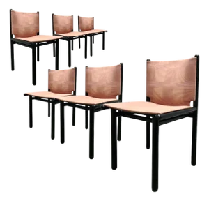 Caprile Dining Chair Set of 6 by Gianfranco Frattini for Cassina, Circa 1980