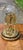 Bronze Vintage Elgin Anniversary Mantel Clock With Glass Dome, Brass Finish & Rotating Pendulum For Sale - Image 8 of 17