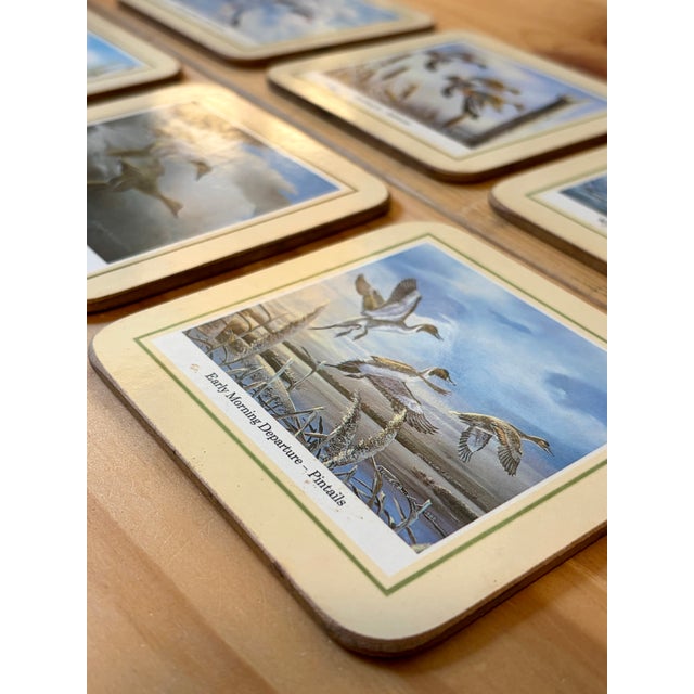 Vintage Traditional Duck Goose Waterfowl Coasters - Sset of 6 For Sale - Image 10 of 11