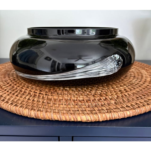 Show stopper! Its striking black amethyst hue complemented by clear glass handles, creating a stunning contrast. Can be...