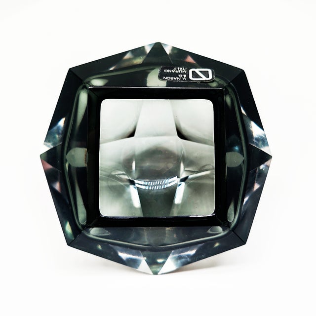 Gray Large Italian Ashtray in Murano Glass by Nason, 1960s For Sale - Image 8 of 11