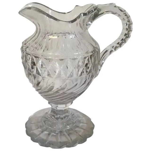 18th century Anglo Irish Cut Crystal Glass Pitcher Jug for Wine or Water For Sale - Image 11 of 11
