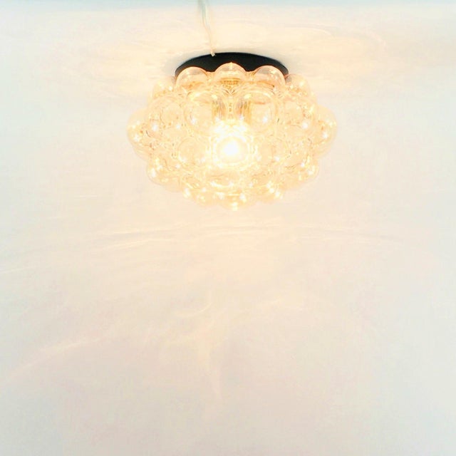 Mid-Century Modern Amber Bubble Glass Flush Mount by Helena Tynell for Limburg, Germany, 1960s For Sale - Image 6 of 12