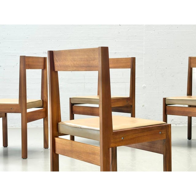 Scandinavian Dining Chair in Walnut and Leather, 1960s For Sale - Image 12 of 18