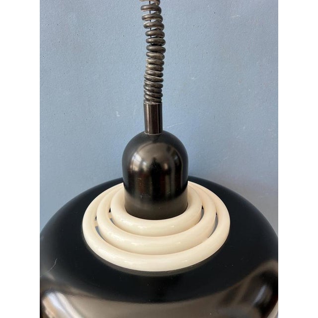 Space Age Black UFO Pendant Lamp by Knud Christensen For Sale - Image 9 of 11