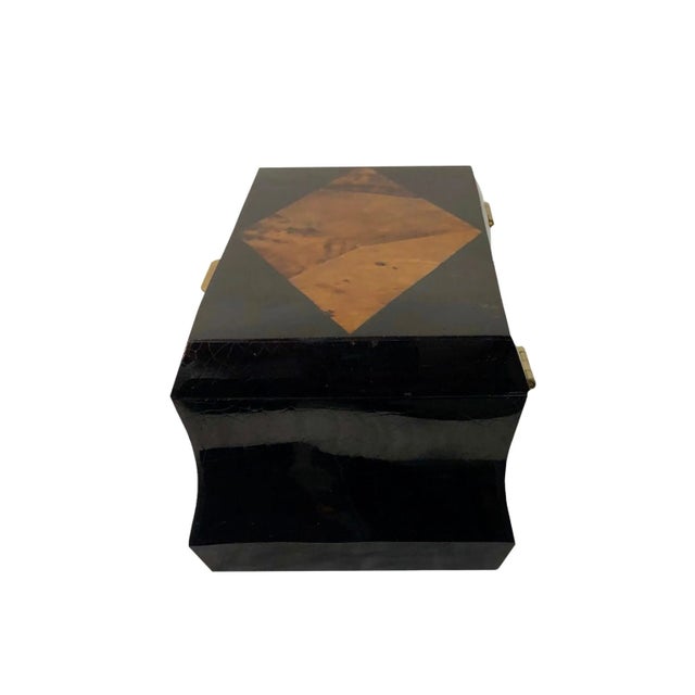 1970s Maitland Smith Lacquer and Inlaid Box For Sale In Tampa - Image 6 of 9