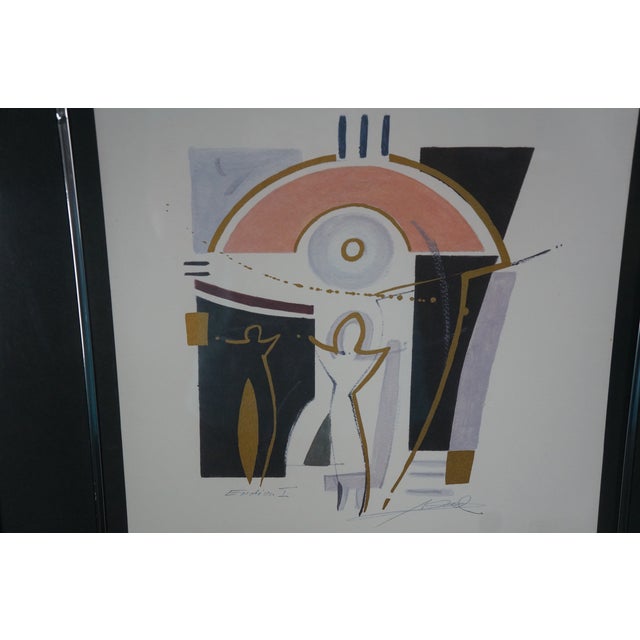 Late 20th Century Late 20th Century Set of 4 Alfred Gockel Emotion I-Iv Hand Signed Abstract Lithographs Framed For Sale - Image 5 of 11