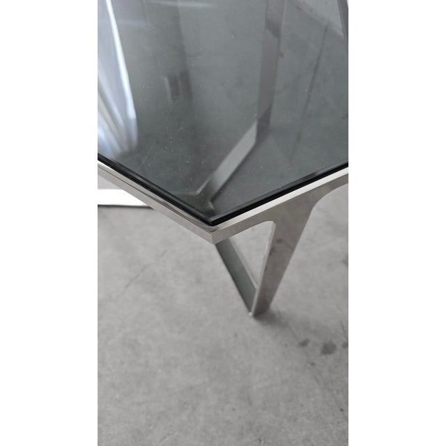 Donghia Forma Coffee Table in Polished Chrome and Smoked Glass - 6 Pieces For Sale - Image 14 of 15