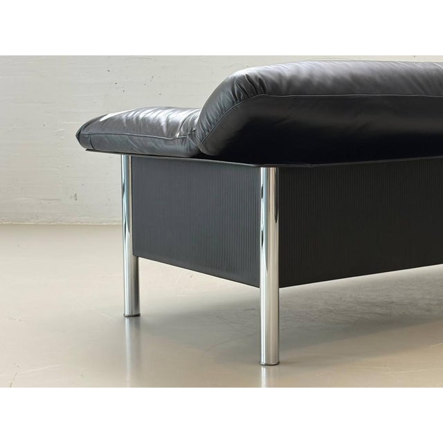 Black 3-Seater Sofa by Pierluigi Cerri for Poltrona Frau, Italy, 1990s For Sale - Image 14 of 15