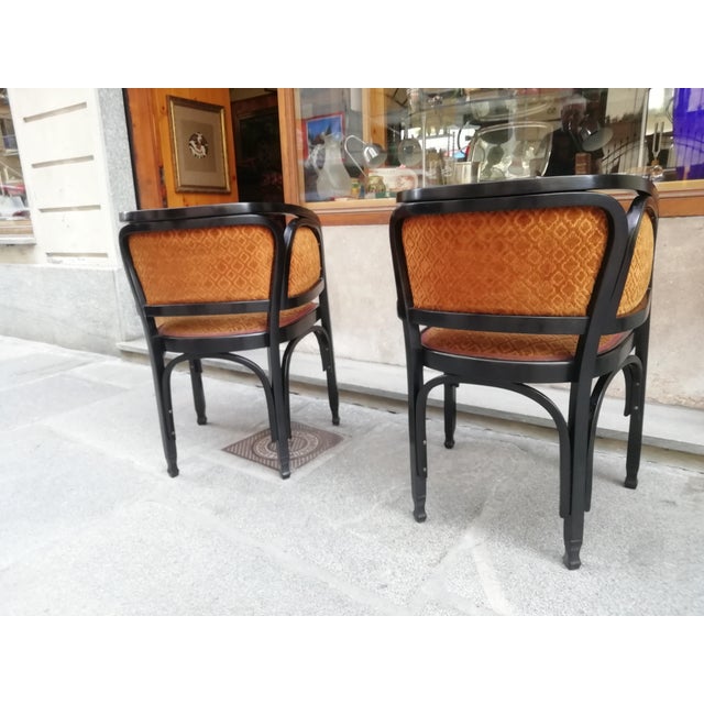 Model 716 Armchairs by Gustav Siegel for J. & J. Kohn, Austria, 1914, Set of 2 For Sale - Image 9 of 18