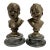 Pair of Late 19th-Century Bronze Busts After Jean-Antoine Houdon, “John Who Laughs, John Who Cries” For Sale