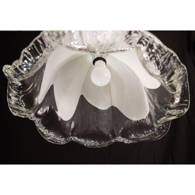 White Midcentury Murano White Pendant, 1980s For Sale - Image 8 of 11