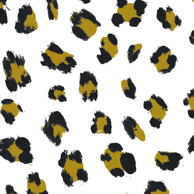 Spritely Home 20" Decorative Pillow in Ochre Brush Cheetah For Sale - Image 4 of 6