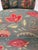 Blue Swedish High Back Lounge Chair With Floral Upholstery, 1950's For Sale - Image 8 of 9