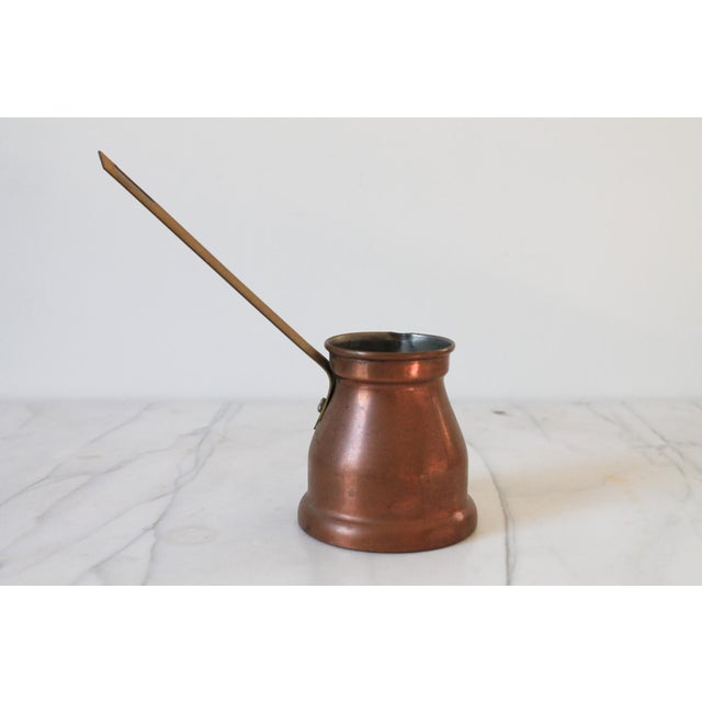 Farmhouse Handmade Copper & Brass Cezve for Brewing Traditional Turkish or Greek Coffee For Sale - Image 3 of 7