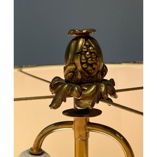 Mid 19th Century Mid 19th Century Large Louis XV style lamp in marble and decorated with decorative bronze For Sale - Image 5 of 12