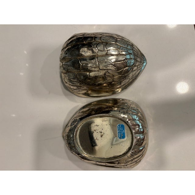 Mid 20th Century Vintage 1970s f.b. Rogers Silverplate Walnut Form Trinket Box For Sale - Image 5 of 7