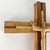 Vintage Wood Brass Wall Crucifix Cross Jesus Christ Mid Century Iconography MCM For Sale In Baltimore - Image 6 of 9