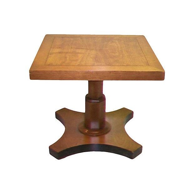 Baker Single Pedestal End Table For Sale