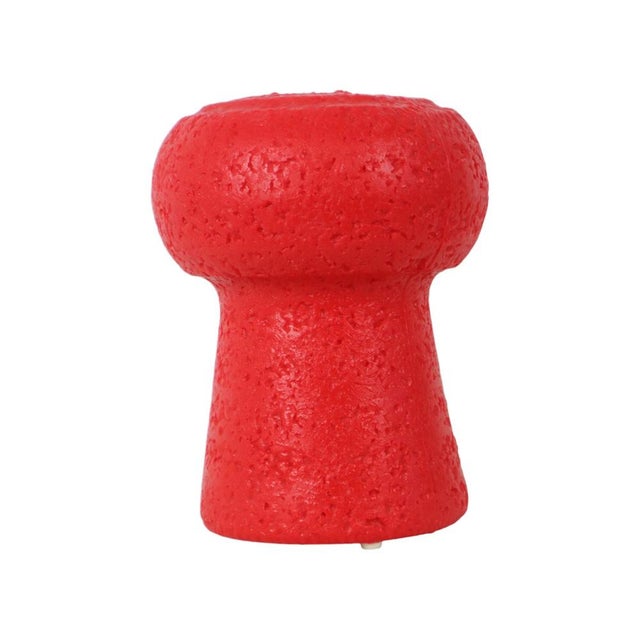 Red Pop Art Champagne Cork Table Lamp For Sale - Image 10 of 10