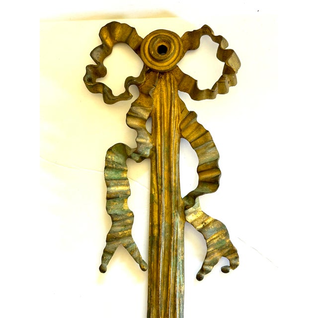 Antique French Bronze Sconce For Sale - Image 4 of 9