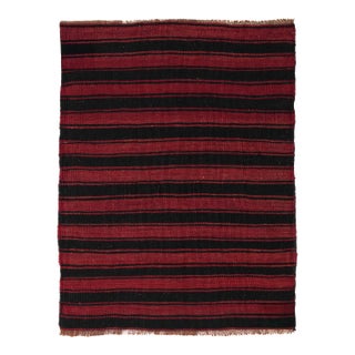 Black & Red Vintage Mini Kilim - 2`0″ X 2`6″ For Sale