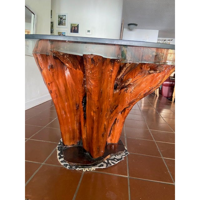 1970s Natural Tree Stump Dining Table For Sale - Image 9 of 11