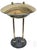 An postmodern flying saucer table lamp in style of Robert Sonneman. Marble base, Chrome brass shade. Works great and has a...