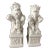 Mid 20th Century Blanc De Chine Ceramic Foo Dogs. A Most Lovely Dynamic Ceramic Duo in an Ivory Glaze-Set of 2 For Sale