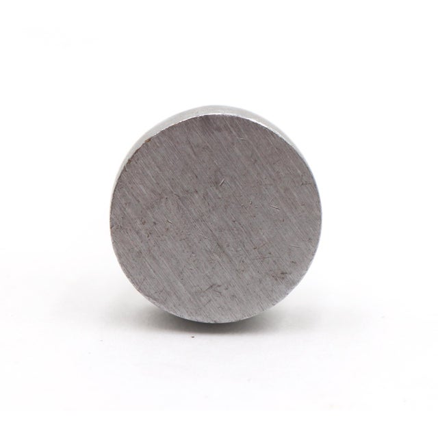 Pair of Modern 1 In. Brushed Nickel Brass Cabinet Knobs For Sale - Image 4 of 5