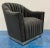 Textile Modern Gray Microfiber Channeled Club Chair For Sale - Image 7 of 7