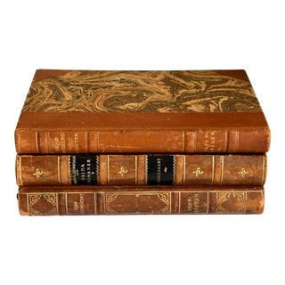 Antique Swedish Decorative Books - Set of 3 For Sale