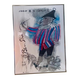 1960s Ben Shahn Exhibition Poster, Framed For Sale