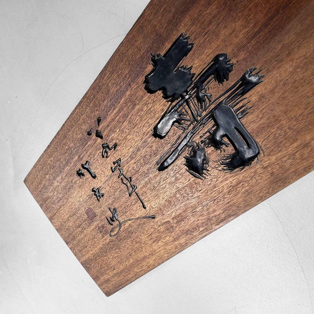 Wooden Japanese Hanging Shop Signboard, 1960s For Sale - Image 11 of 17