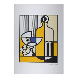 1980s After Roy Lichtenstein "Cubist Still Life" Limited Edition Lithograph