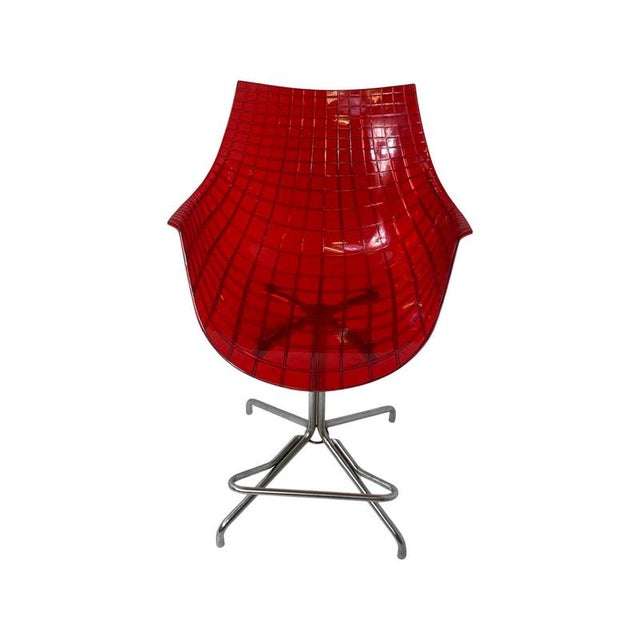 Plastic Meridiana Hard Plastic Design Bar Stool on Four-Legged Base by Christophe Pillet for Driade For Sale - Image 7 of 7