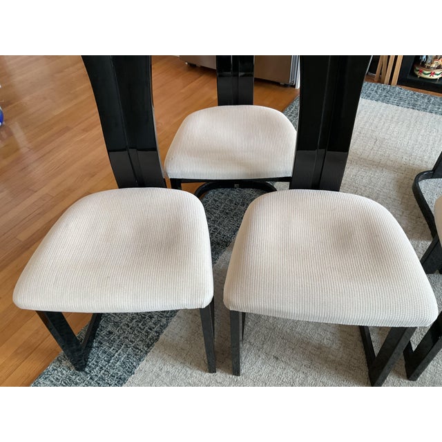 Wood 1980s Post Modern Sculptured Barrel Highback Chairs (Set of 6) For Sale - Image 7 of 7
