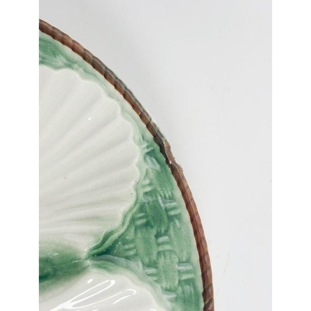 Ceramic 19th Century Majolica Oyster Plate, France For Sale - Image 7 of 13