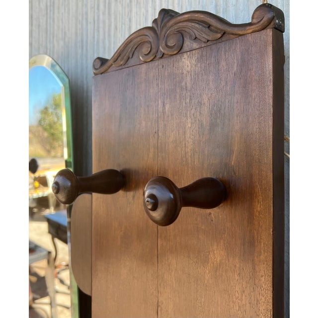 Mid 20th Century Mid 20th Century Art Decò Coat Rack Floor Stand with Umbrella Holder and Mirror For Sale - Image 5 of 18